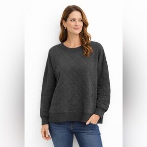 Old Navy Dark Gray Quilted Sweatshirt